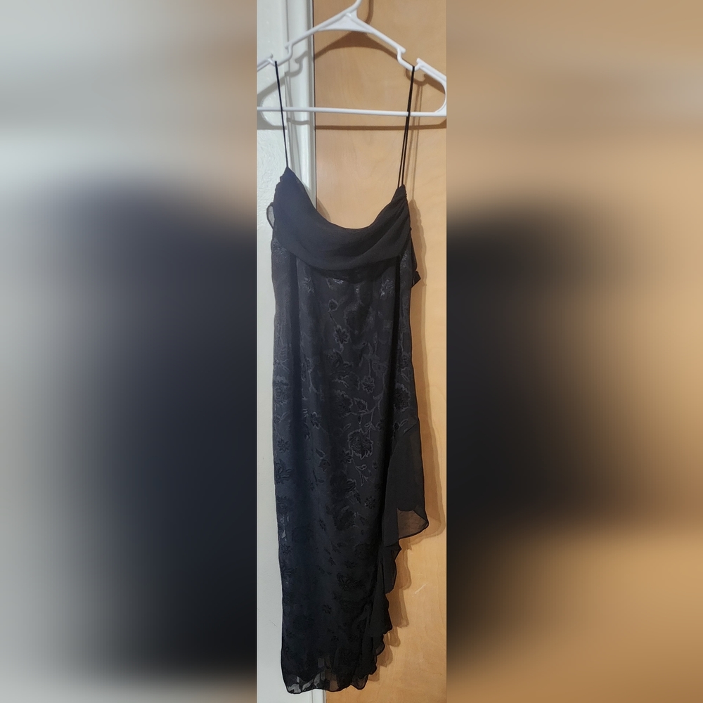 NWT- Urban Outfitters Tierra Chiffon Cowl Neck Asymmetrical Midi Dress